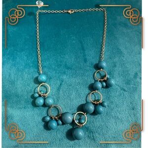 Elegant Blue Beaded Necklace